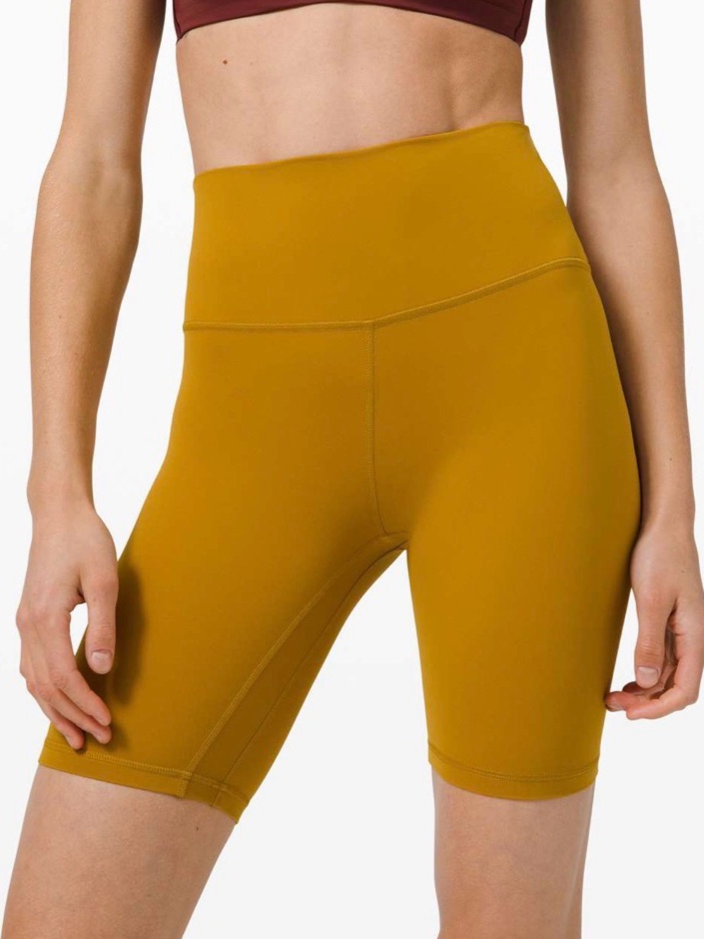 Lululemon Align High Rise Shorts 8” Mustard Gold Yellow Size 18
